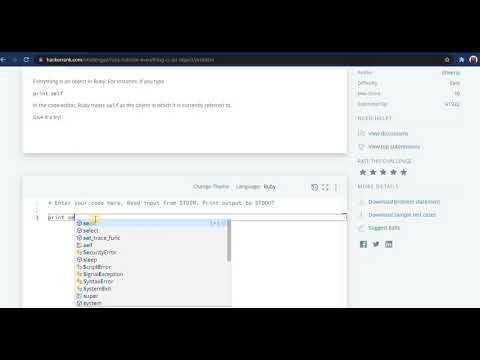 HackerRank  Ruby Tutorial - Everything is an Object | Uqba's solutions