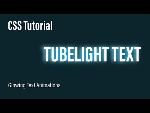 CSS Glowing animation || CSS Glowing TubeLight Text Animation  | Tubelight animation in HTML and CSS