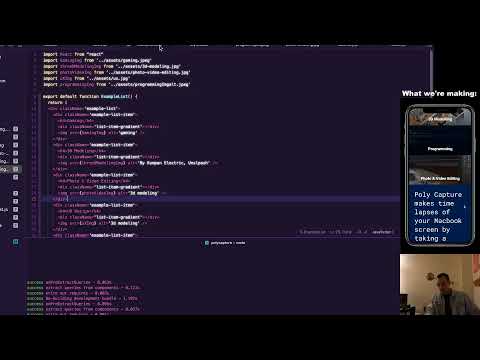 #5: GatsbyJS, React | Releasing my app in the App Store | Building the new polycapture.app 2