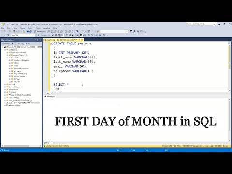 How to get FIRST DAY of MONTH in SQL