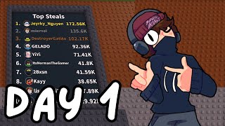 Steal A Brainrot LEADERBOARD GRIND! DAY 1