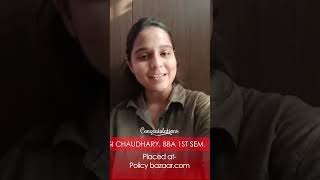 First-Semester Online BBA Student Lands Job at PolicyBazaar: Shoolini  Online Success Story
