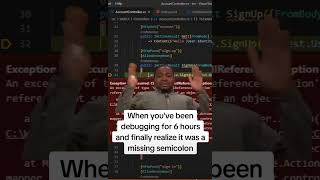 Always the ; #codememe #memes #codingmeme #devlife #funny #programminghumor #coding #techhumor