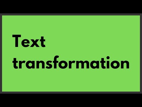 [Simple] CSS-tricks - How to apply text transformation (capitalize, uppercase, lowercase)