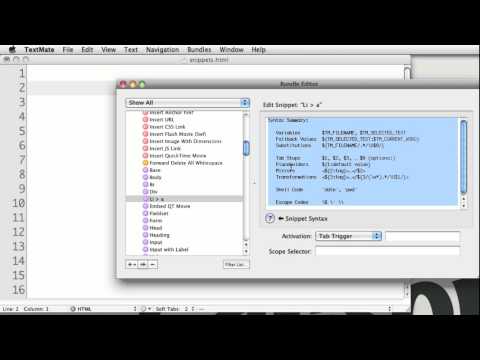 TextMate Snippets: Part 1