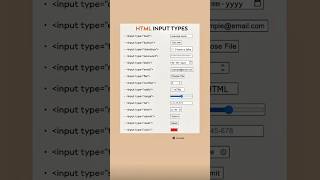 HTML Input Types Explained 🔥 | Complete List of HTML5 Form Inputs for Beginners (2025 Tutorial)