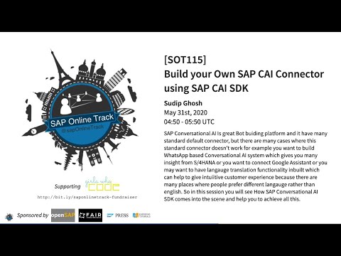 [SOT115] Build your Own SAP CAI Connector using SAP CAI SDK