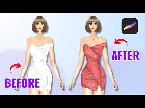 How to Shade a Dress in Procreate | Shadows & Highlights Step by Step