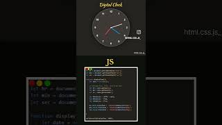 Digital clock in Html, JS and Css #coders_world👩‍💻#codingislife