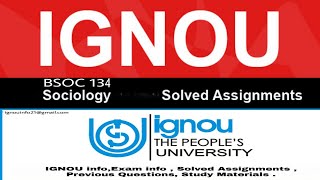 BSOC 134 IGNOU | All SOLVED ASSIGNMENT 2020-21 | English