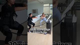 20 min EMS workout = 3 hours in  gym! 💥 #EMSWorkout #QuickResults #emslosangeles #miamibeach