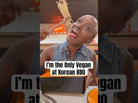The only vegan at Korean BBQ 🤭 #vegan #theonlyvegan