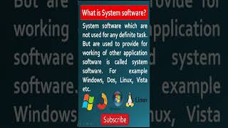 What is System Software? #systemsoftware #shorts #ytshorts #shortvideo #shortsfeed