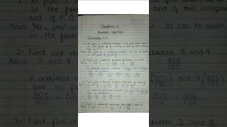 ch 1 number system ncert complete solution class 9 #shorts