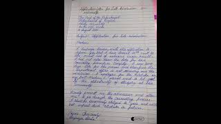 Application Letter For Late Admission In University #application #shorts