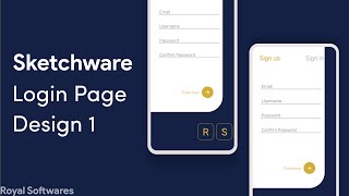 LOGIN PAGE DESIGN in Sketchware || Design 1 || ROYALSOFTWARES || Best free ui design Project.