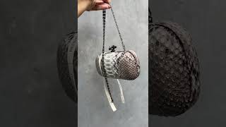 Genuine python skin evening clutch. Shop online via link in bio #bag #fashion #pythonbag #smallbag