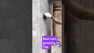 How to best tool grouting in tile #shortvideo #tileinstallation #diy #tilingtips#tiletools #tilework