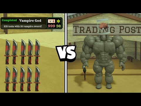 10 VAMPIRE KNIFE VS TESLA!!