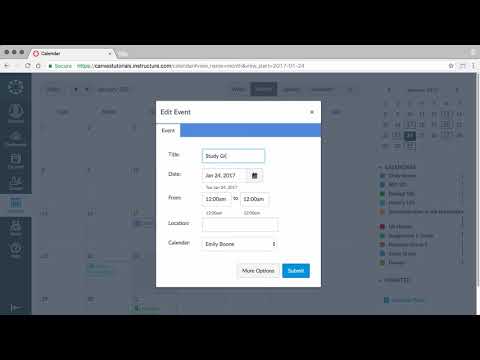 Calendar   Canvas Tutorial Video Series