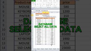 DSUM function in excel #excel #dsum