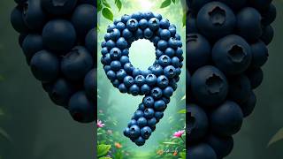 9–0 Blue Berries Countdown | Fun Learning Numbers for Children #countdown #shorts