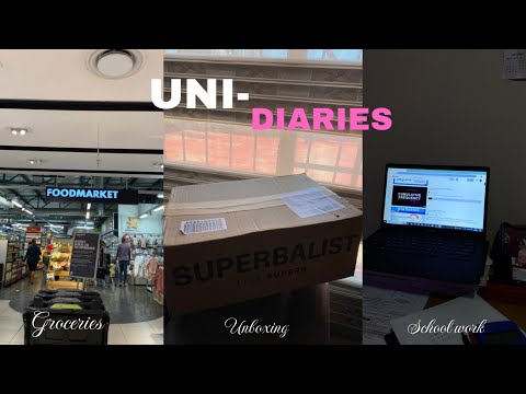 UNI DIARIES: grocery shopping | assignments | unboxing & more || South African youtuber