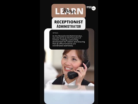 Does This Job Describe You? Receptionist Administrator #JobAlert #HallRecruitment