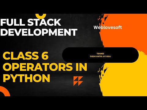Class 6 Operators in python
