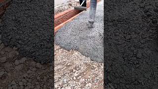 Pouring Concrete Mixture in Construction Projects #shorts