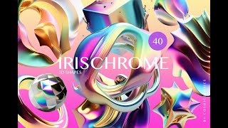 3D Irischrome Abstract Objects Stock Graphics Download