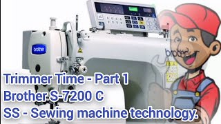 Thread trimmer timing - Part 1 (Trimmer roller adjustment) Brother S-7200 C with english subtitles