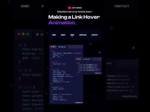 How to create Menu Link hover Animation || Making a link hover Animation #shorts #viral