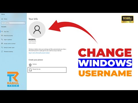 How to Change User Account Name on Windows 10 Bangla Tutorial 2024 | Rabiul Tach