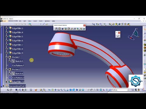 Design Of Telephone Handset/Receiver/Handle In CATIA | Consilio Solution
