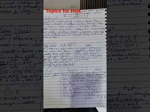 Important topics for htet exam tgt #prt #htetpgt #htet2025 #htetpreparation #