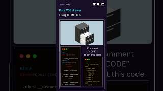 📂 Drawer Open/Close Animation Using HTML & CSS | Smooth UI Design #shorts #coding #uidesignlearning