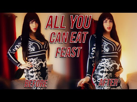 Too Much Foot: Jenna's Dress Dilemma After All-You-Can-Eat Buffet! #shortfilm #weightgain #Foodbaby