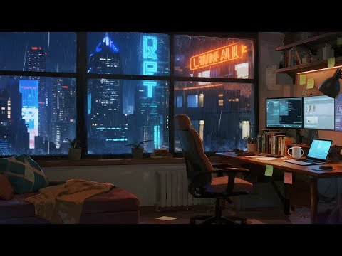 Deep Work in the Rain — Late Night Lofi Chill | Study & Work