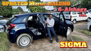 Ab Baleno Me Bhi Six Airbags ! NEW MARUTI BALENO SIGMA UPDATED 2025 Mast Features Full Safety