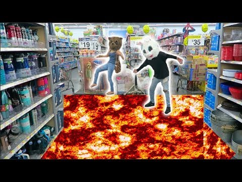 THE FLOOR IS LAVA CHALLENGE IN WALMART!
