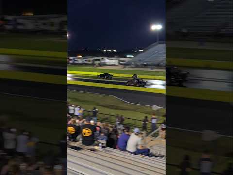 2000HP corvette destroys evo with Parachute deployed!? #evo #corvette #2000hp #chevy #turbo #race