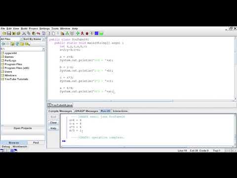 Java 004 - Math Operators and Concatenation