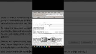How to use "Find and Replace" in Microsoft Word #findandreplace #shorts #wordtutorials #wordtricks