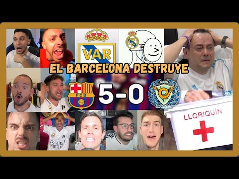 🔥🤣MEJORES LLOROS MADRIDISTAS CON EL BARCELONA 5 DAEGU FC 0 (RASHFORD BRILLA)