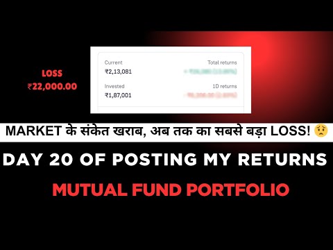 Day 20: Mutual Fund Portfolio Update 📉 | Market के संकेत खराब, अब तक का सबसे बड़ा Loss😟 | Grow Money