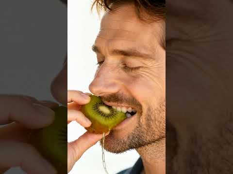 Kiwi Man Eating Kiwi 🍃🥝 | Funny & Satisfying ASMR Shorts #asmr