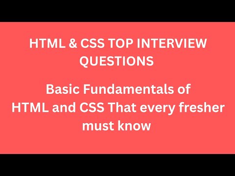 HTML & CSS Basic and Common Top Interview Questions Everyone Must Know. #interview #coding