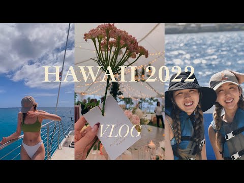 Hawaii Vlog 2022 | maui wedding, what to eat in oahu, jetski and parasailing, twin vlog☀️