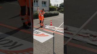 company logo marking on road #shorts